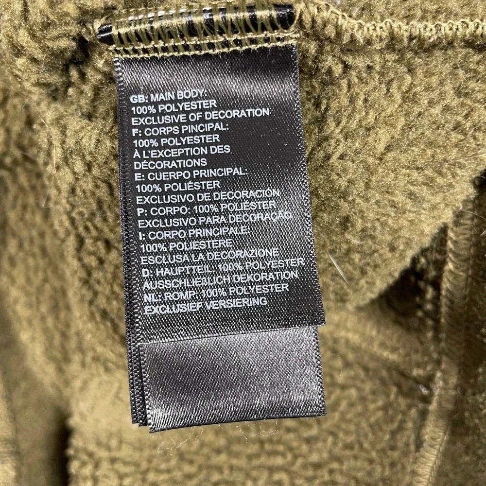 The North Face Gordon Lyons 1/4 Zip Fleece Mens Medium Olive Green Sweater